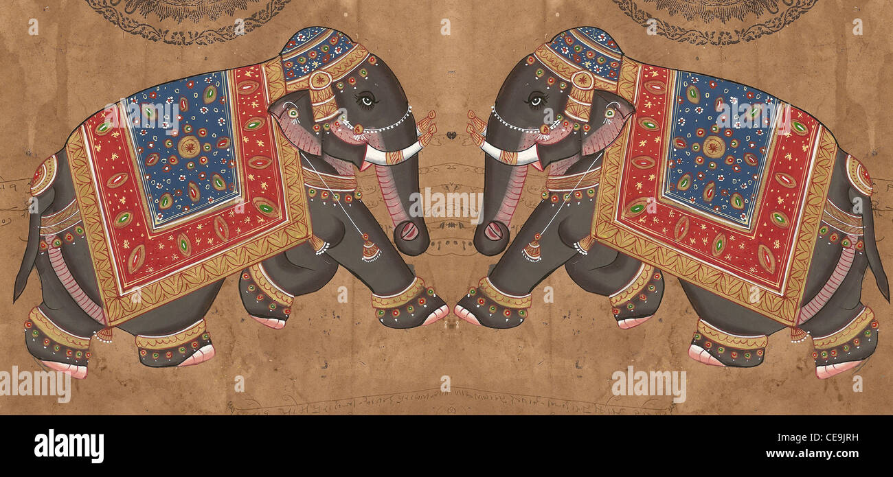 Paintings Of Indian Elephants