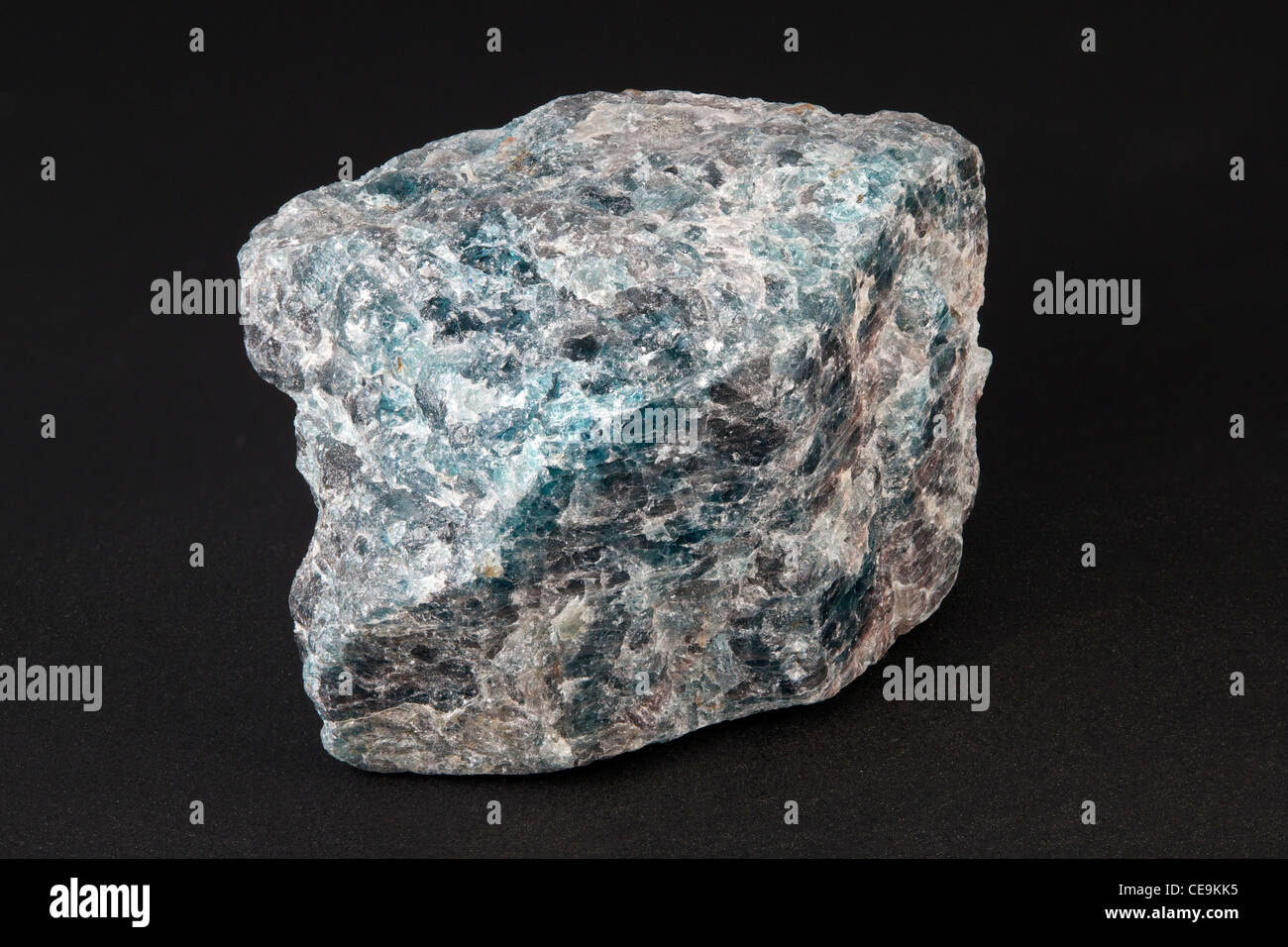 Blue Apatite specimen Stock Photo