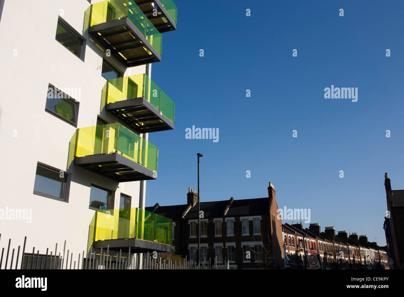 New apartments in a block developed by Skanska in Coldharbour Lane in