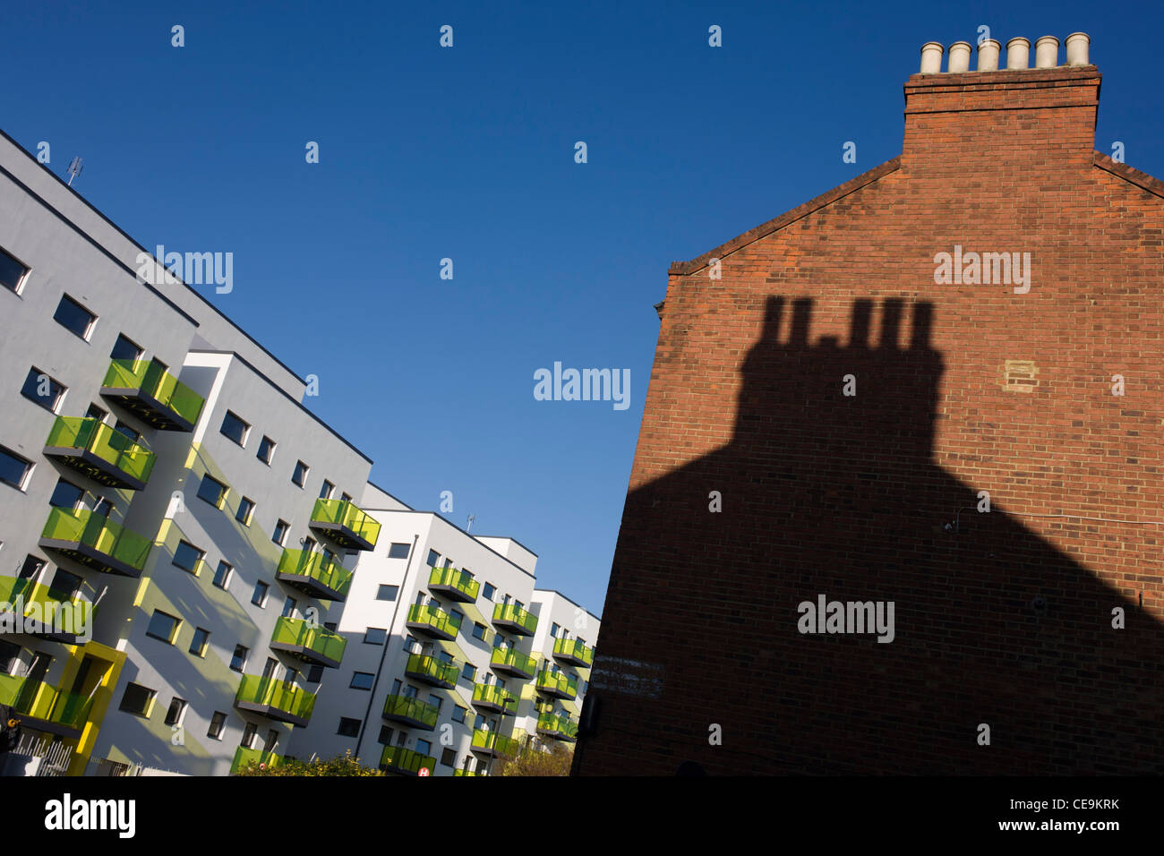 New apartments in a block developed by Skanska in Coldharbour Lane in Camberwell, Lambeth, South London Stock Photo