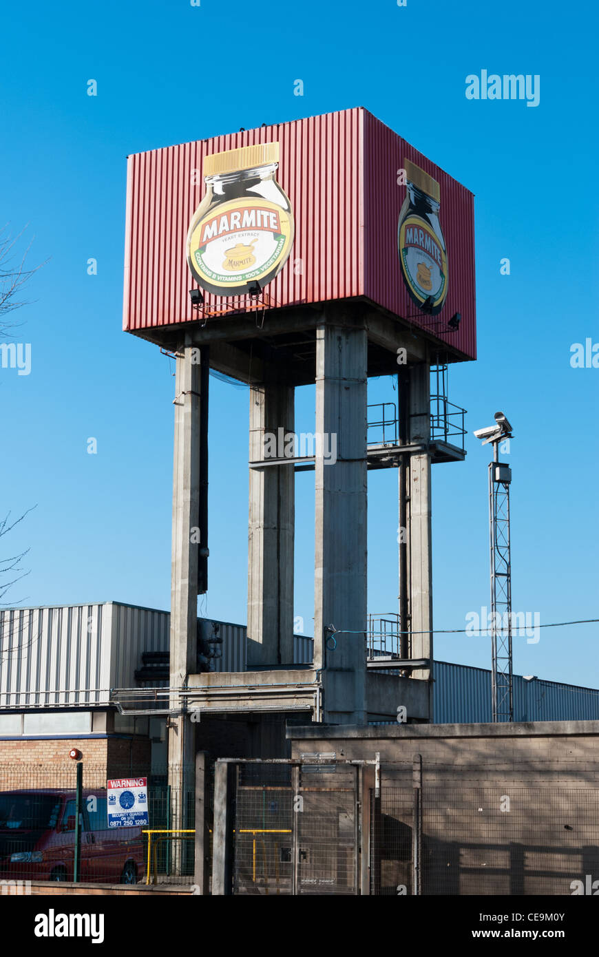 Marmite sign at the coors brewery in Burton upon trent, staffordshire Stock Photo Alamy