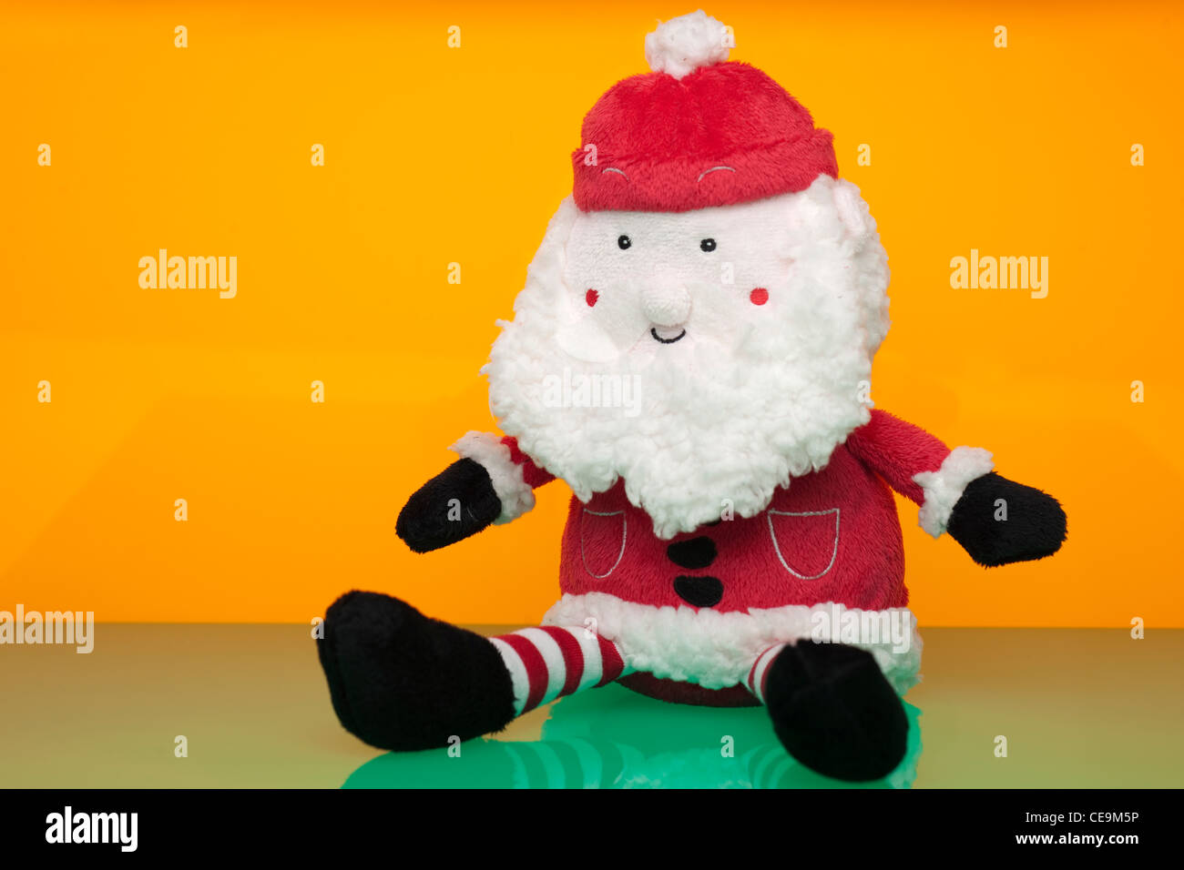 Soft santa cuddly toy Stock Photo