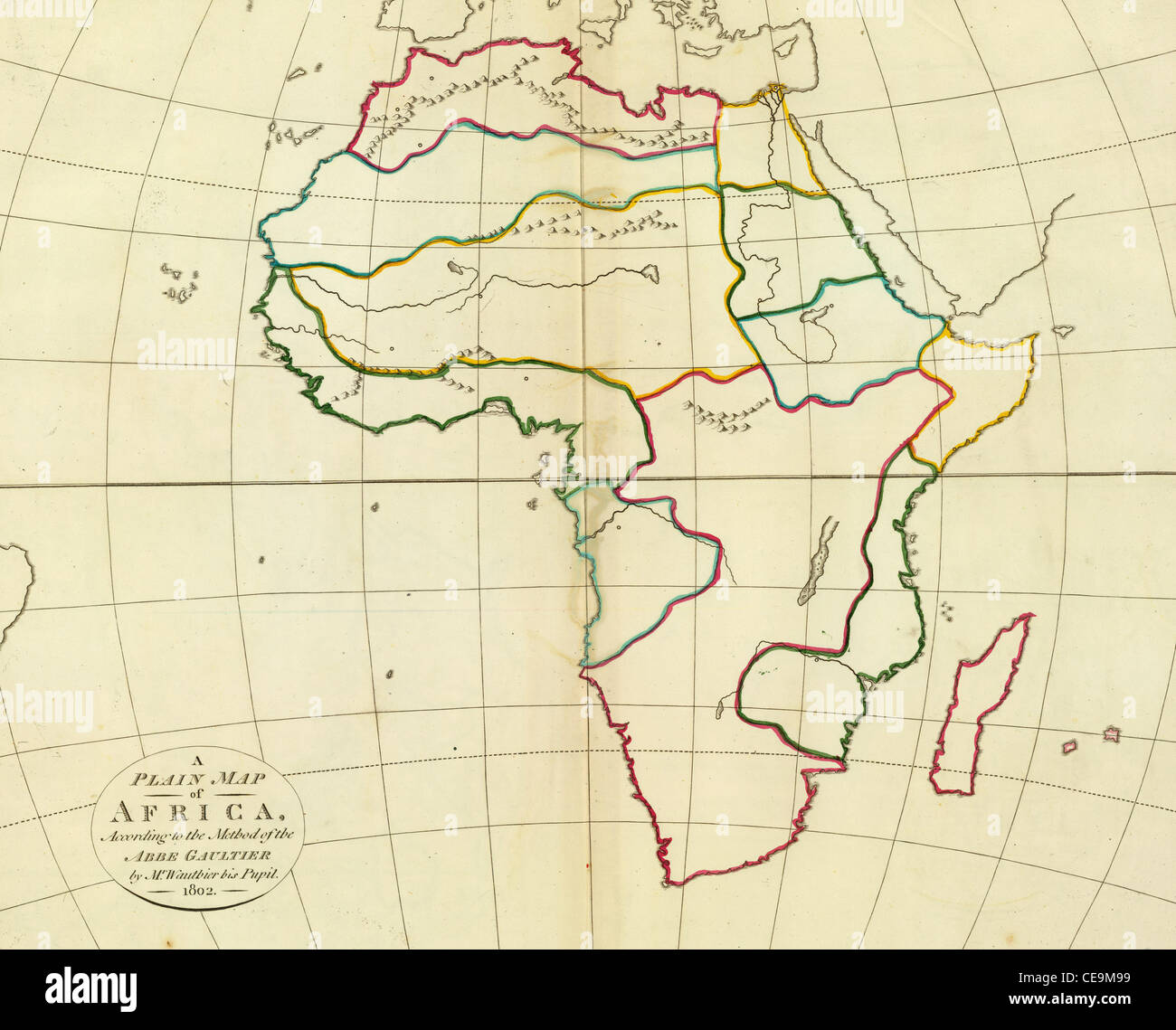 Vintage africa map hi-res stock photography and images - Alamy