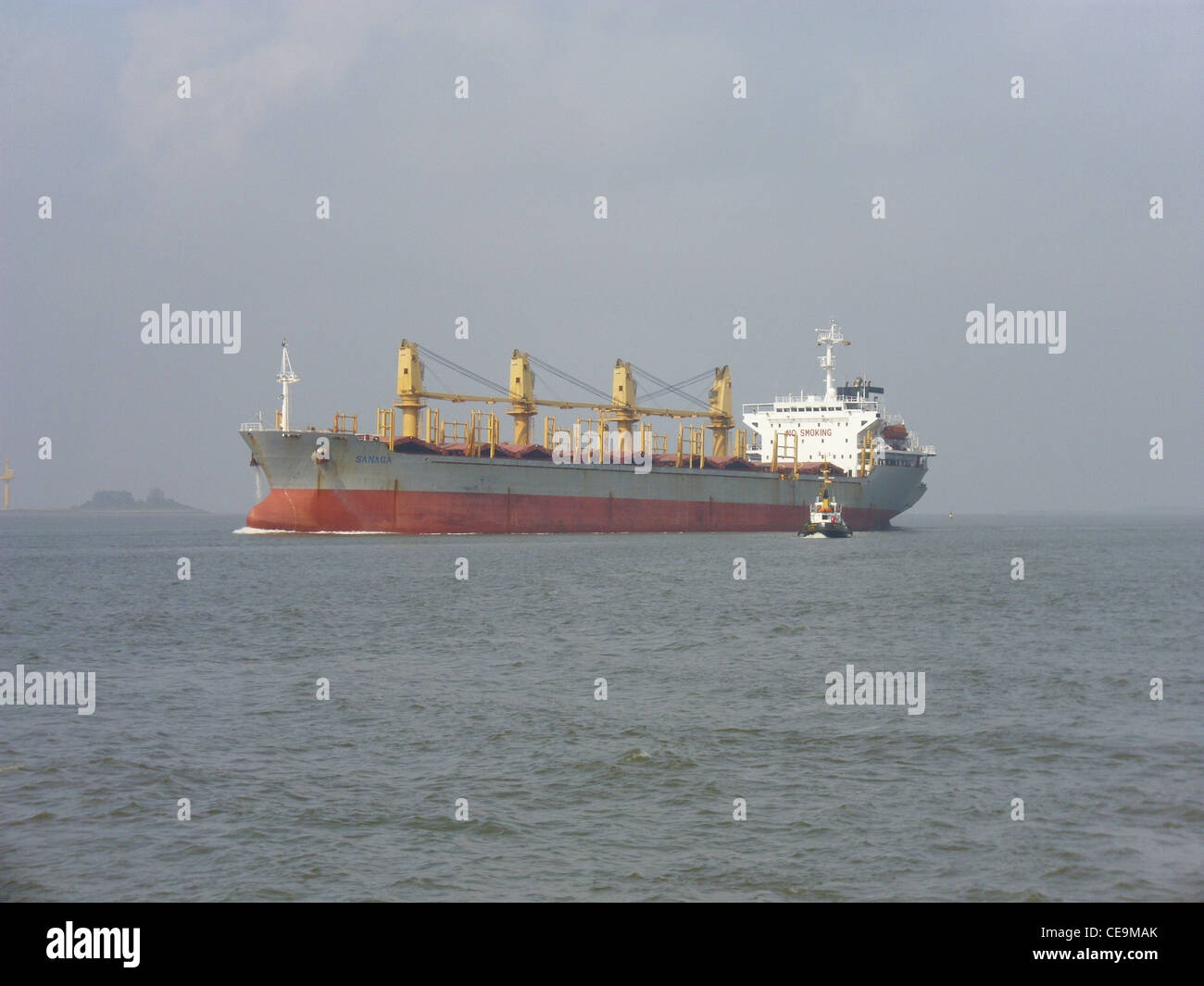 The bulk carrier Sanaga I is a large cargo ship used for transporting ...