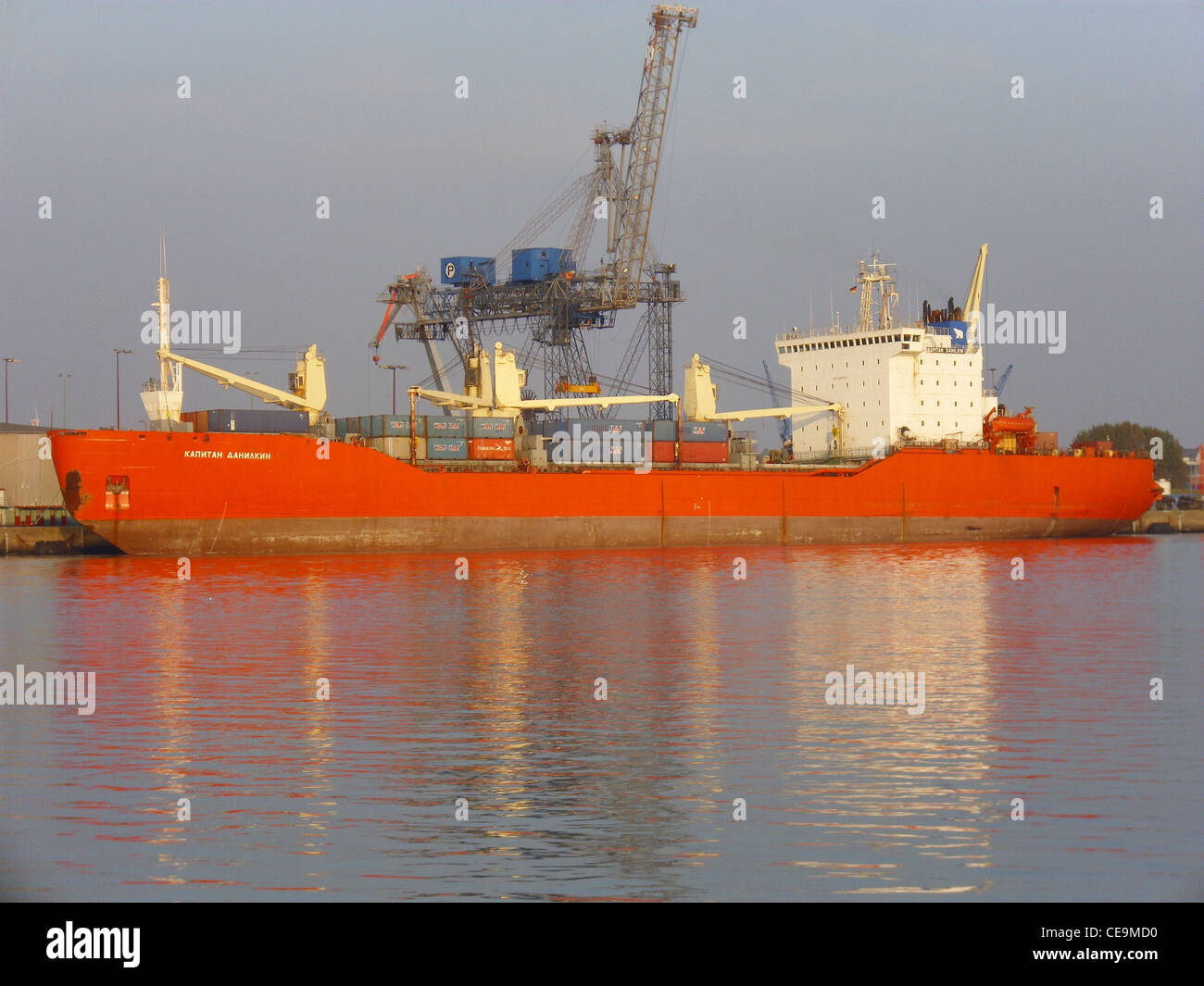 Russian cargo ship Kapitan Danilkin Stock Photo