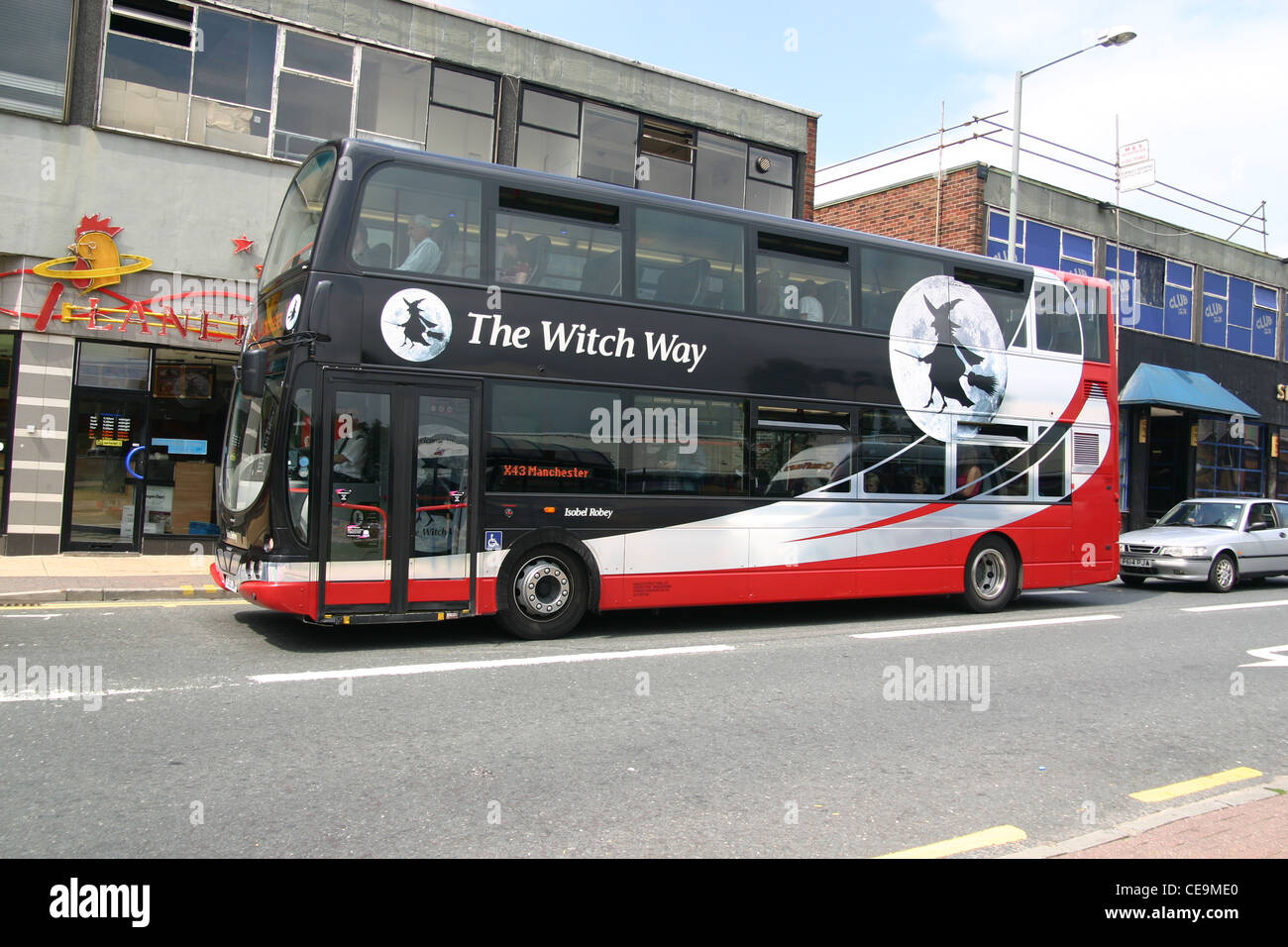The X43 Witchway bus service runs from Burnley to Manchester Stock Photo Alamy