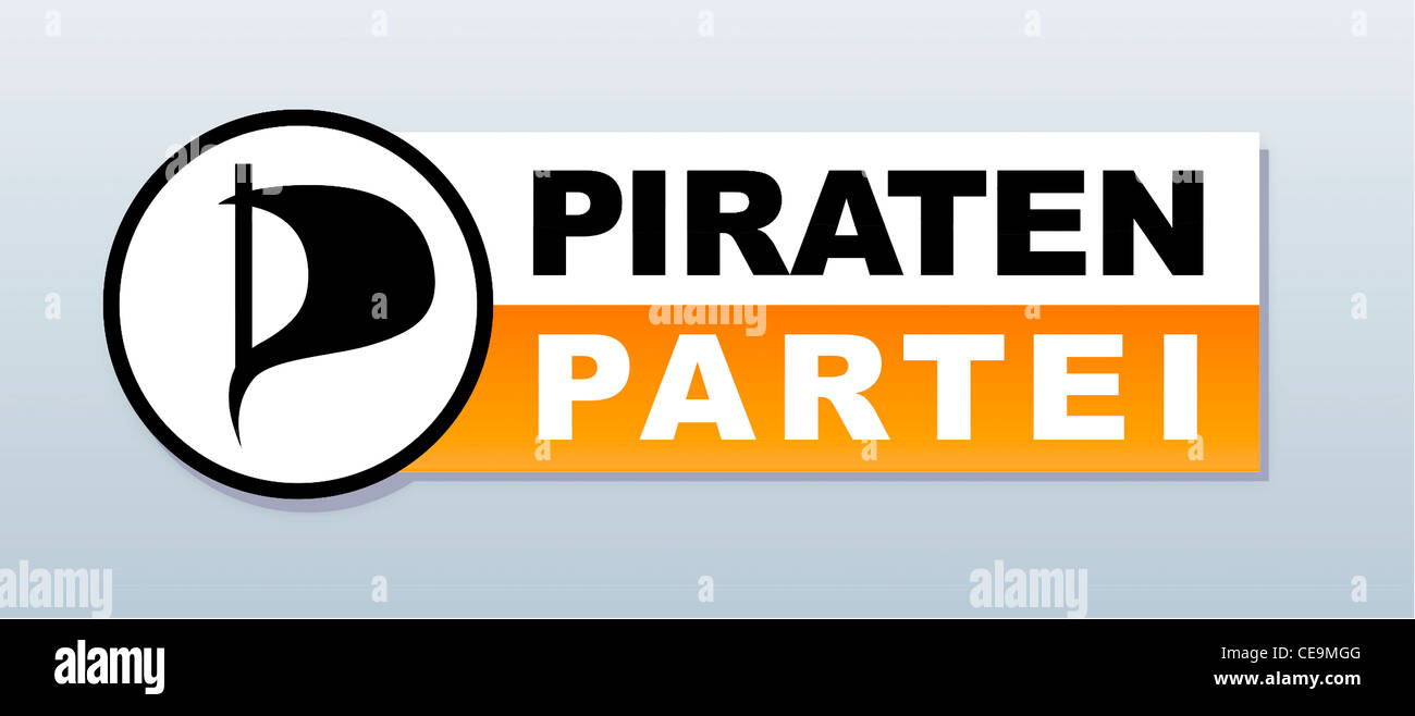 Logo of the Pirate Party of Germany PPD. Stock Photo