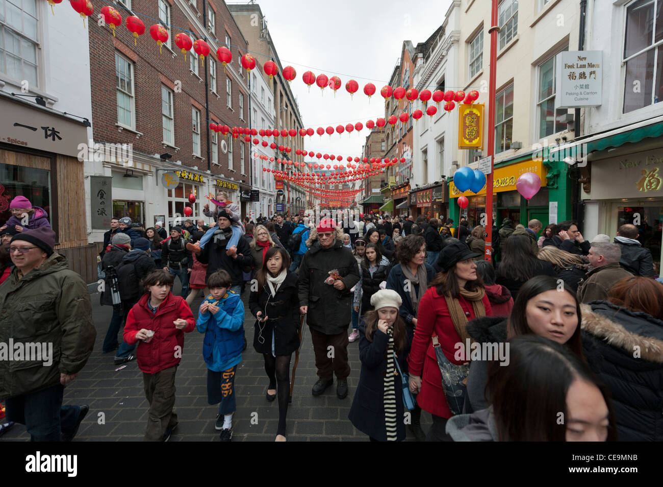 Chinese new year celebrations 2012 The Year of the Dragon in Chinatown London England UK Stock Photo