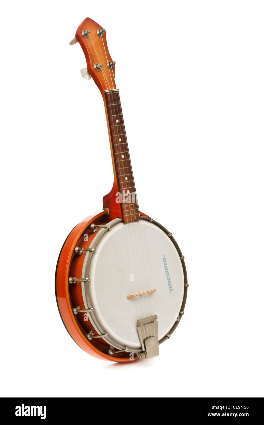 Vintage banjo-ukelele by Musima (MUSIkinstrumentenbau MArkneukirchen) in the DDR (East Germany) Stock Photo