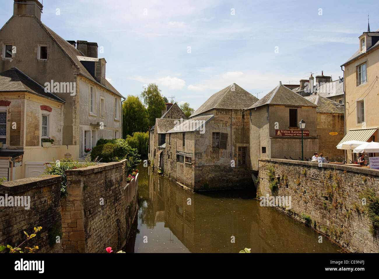 River Aure in Bayeux Stock Photo