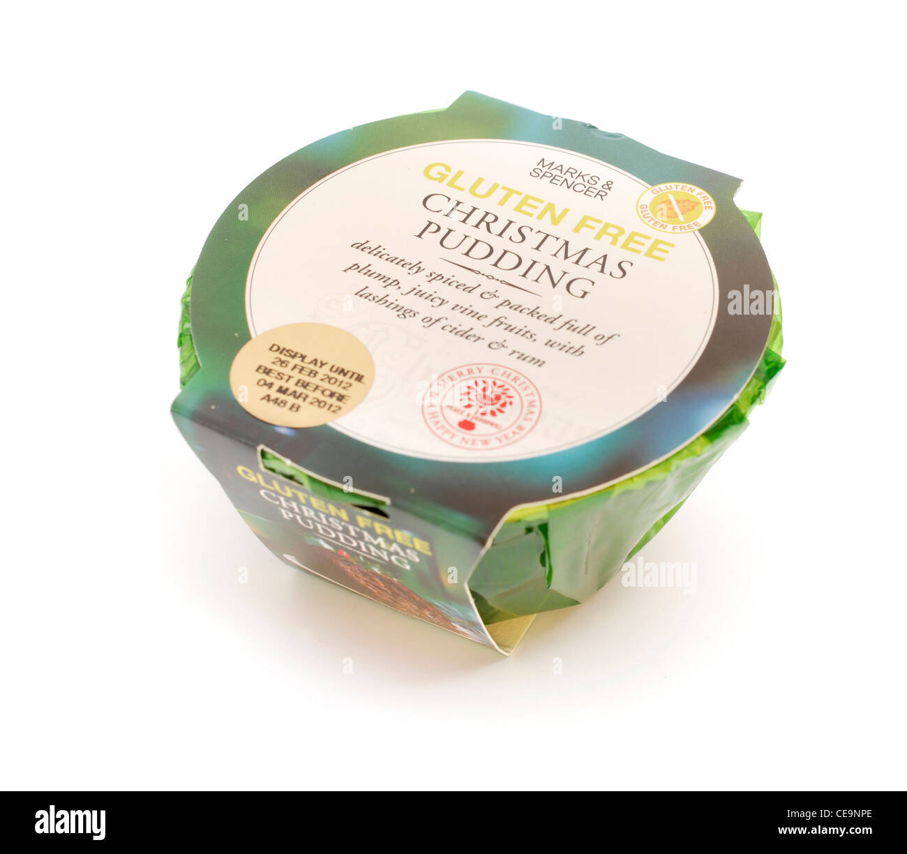 Gluten free Christmas Pudding Marks and Spencer Stock Photo Alamy