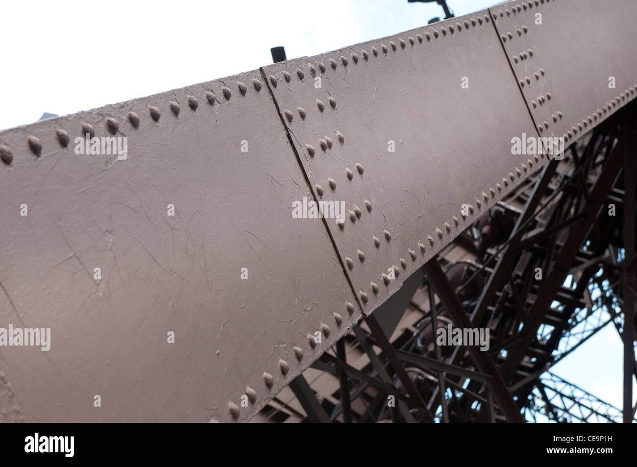 The structure of the Eiffel Tower in Paris Stock Photo
