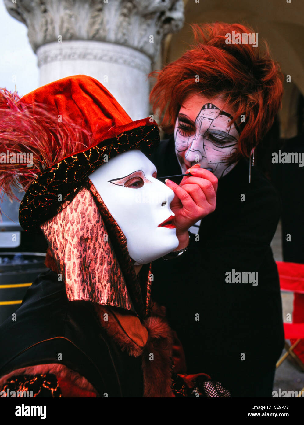 Face painting at The Carnival, Venice, Italy Stock Photo