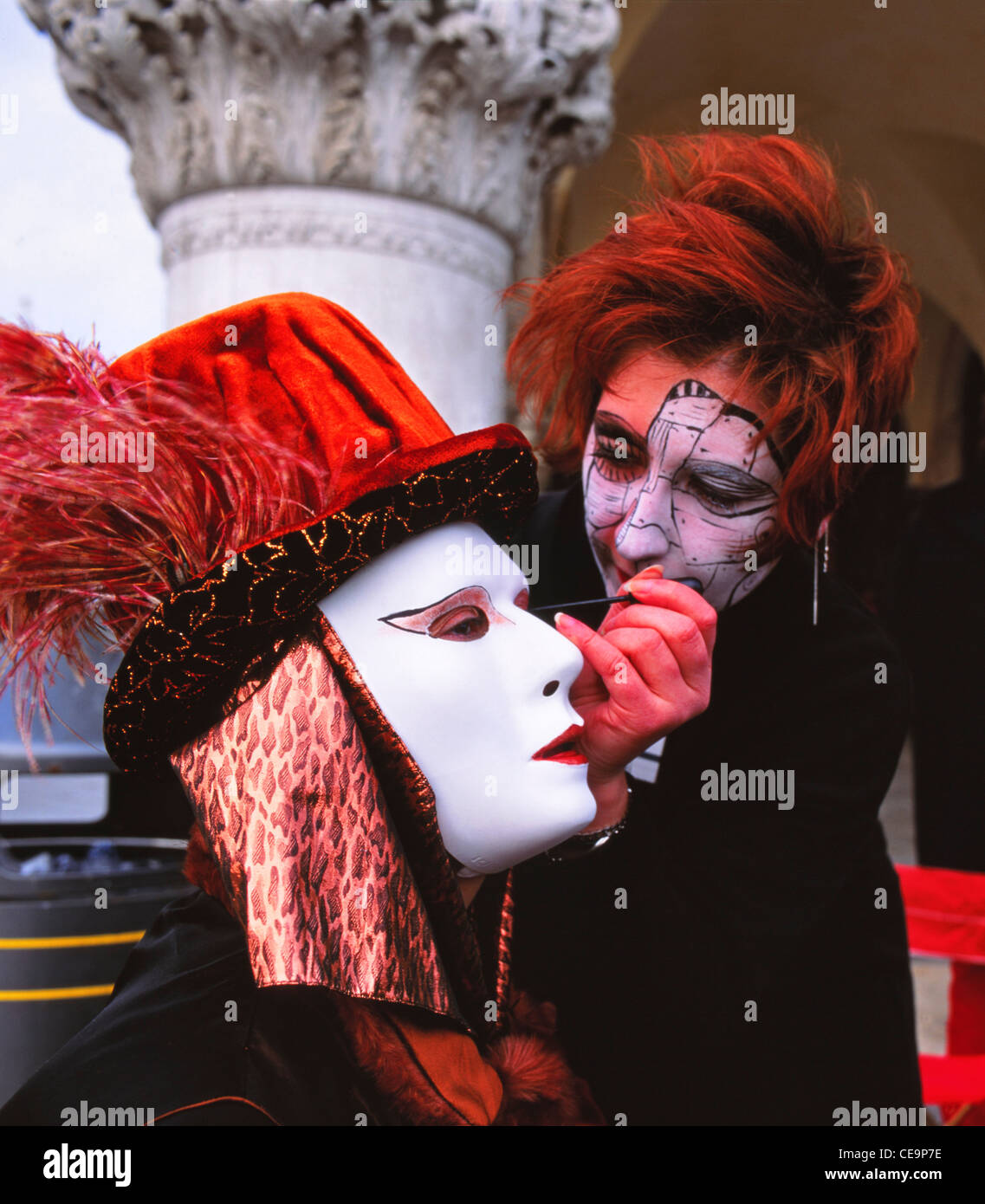 Face painting at The Carnival, Venice, Italy Stock Photo
