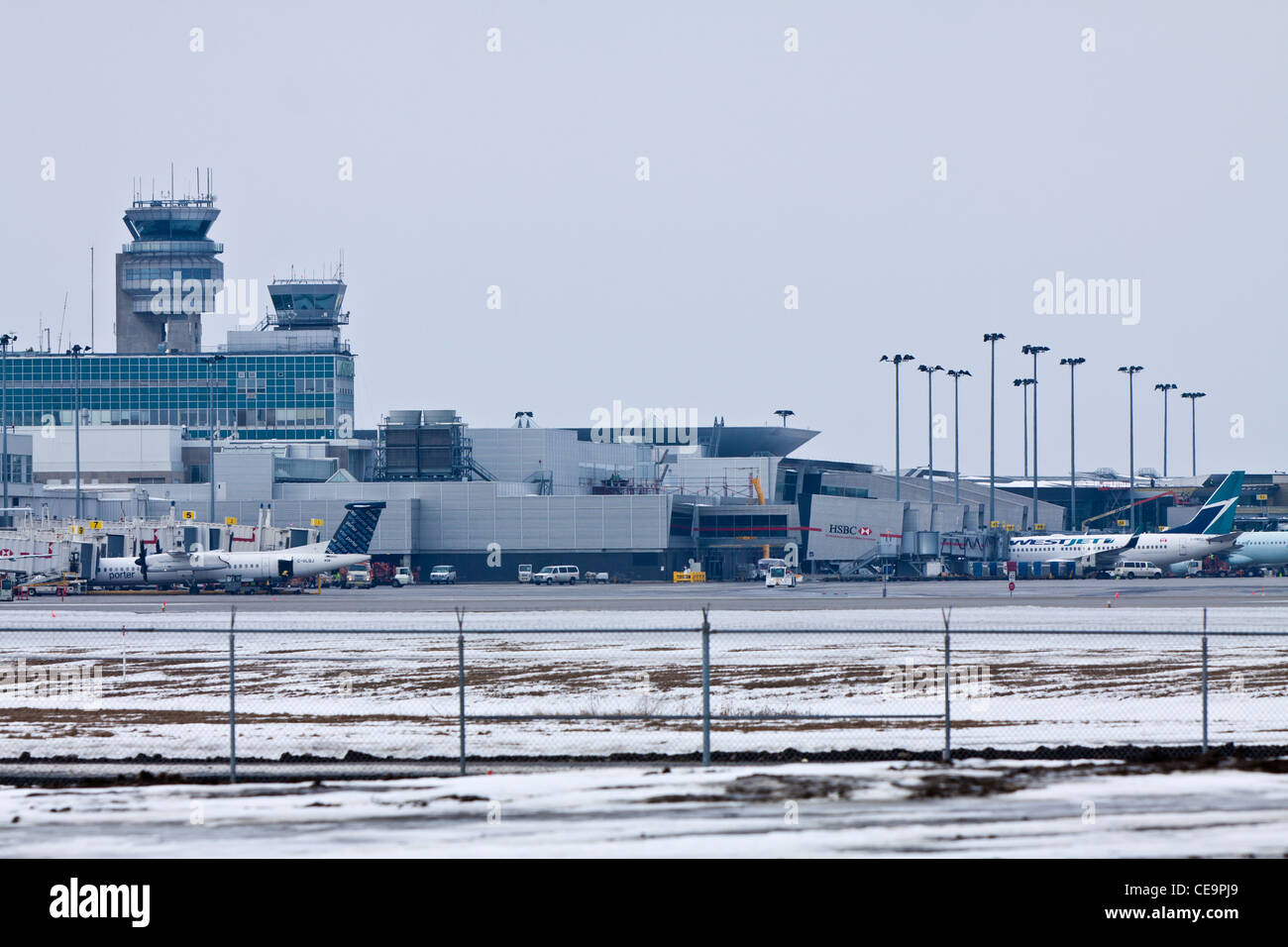 Pierre Elliot Trudeau International Airport loading terminals Stock Photo