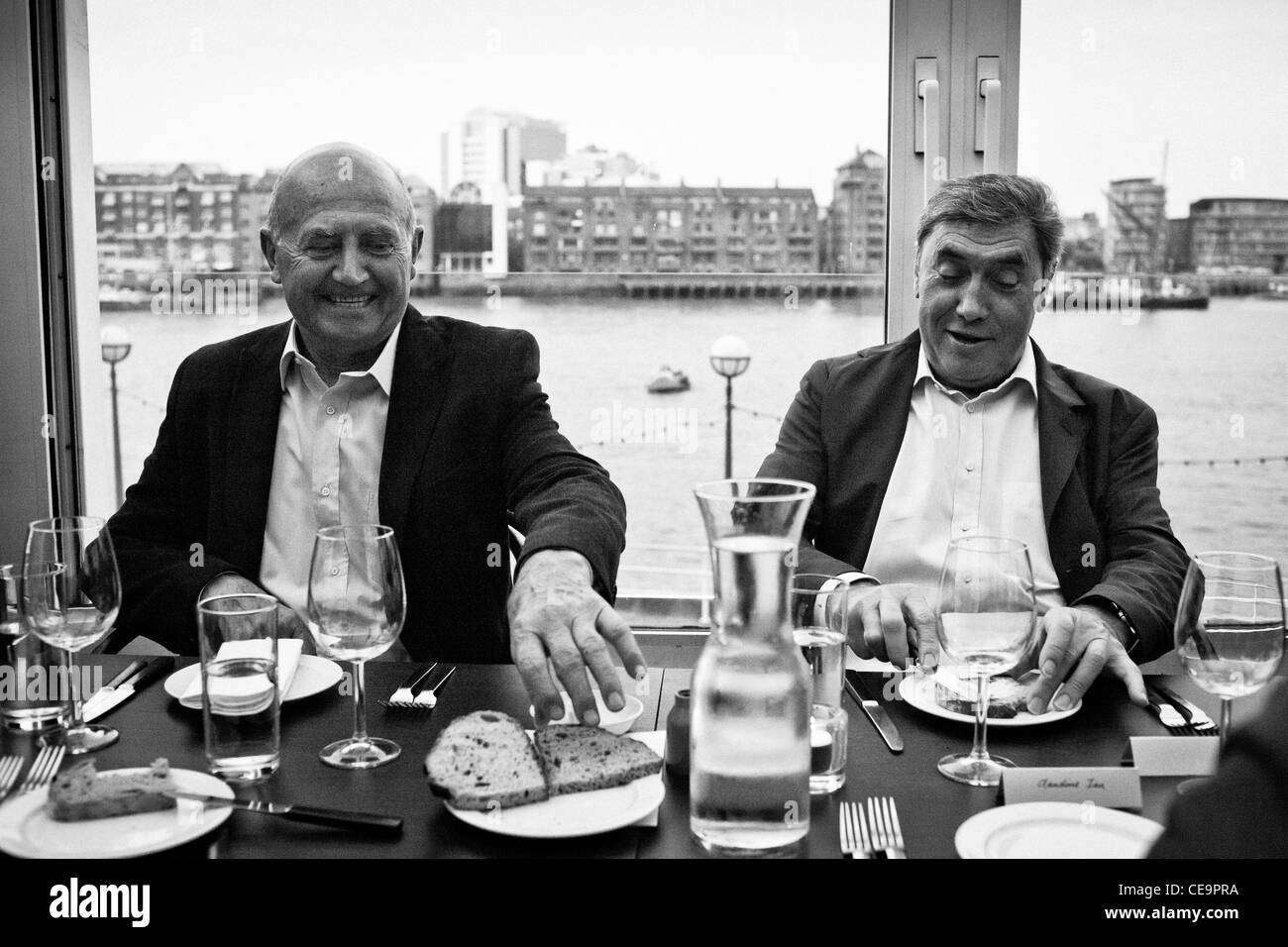 Eddy Merckx at the Rouleur Supper Club, April 2011 Stock Photo