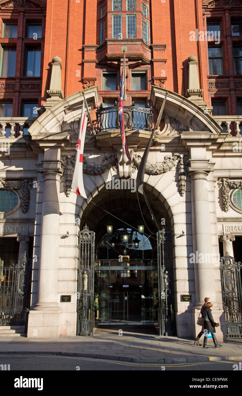 Entrance to Palace Hotel, formerly Refuge Assurance Building, Oxford Street, Manchester, UK Stock Photo