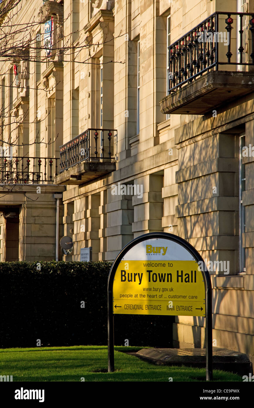 Town hall, Bury, Greater Manchester, England, UK Stock Photo - Alamy