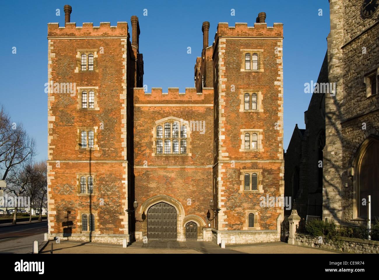 Morton's Tower Gatehouse at Lambeth Palace, London, England Stock Photo