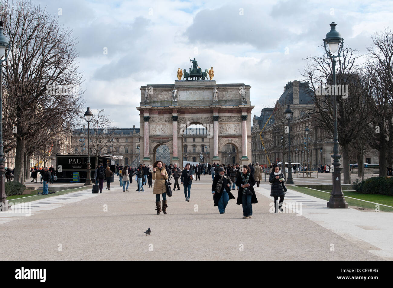 The Arc de Triomphe du Carrousel in Paris Stock Photo