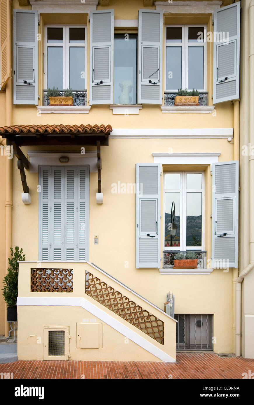 The facade of a luxury apartment, Monte Carlo, Monaco Stock Photo Alamy