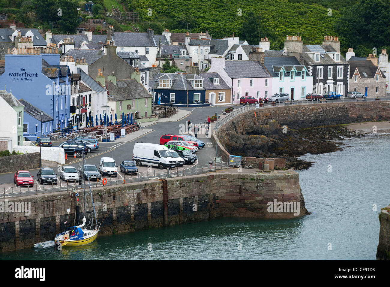 Portpatrick View Harbor boats yachts cute quaint uk hi-res stock photography and images ...