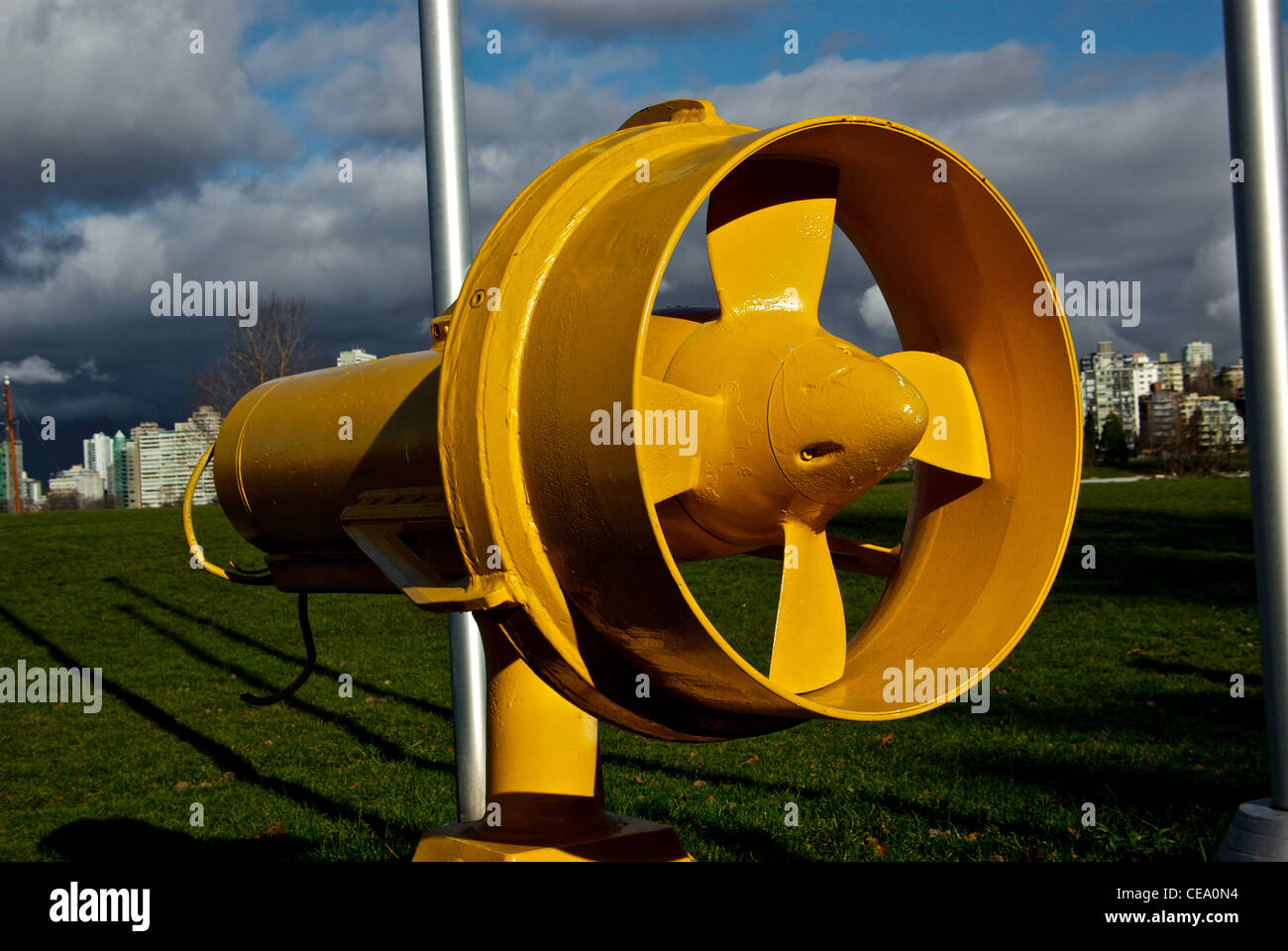 Vancouver Maritime Museum display electric motor drive propeller pod