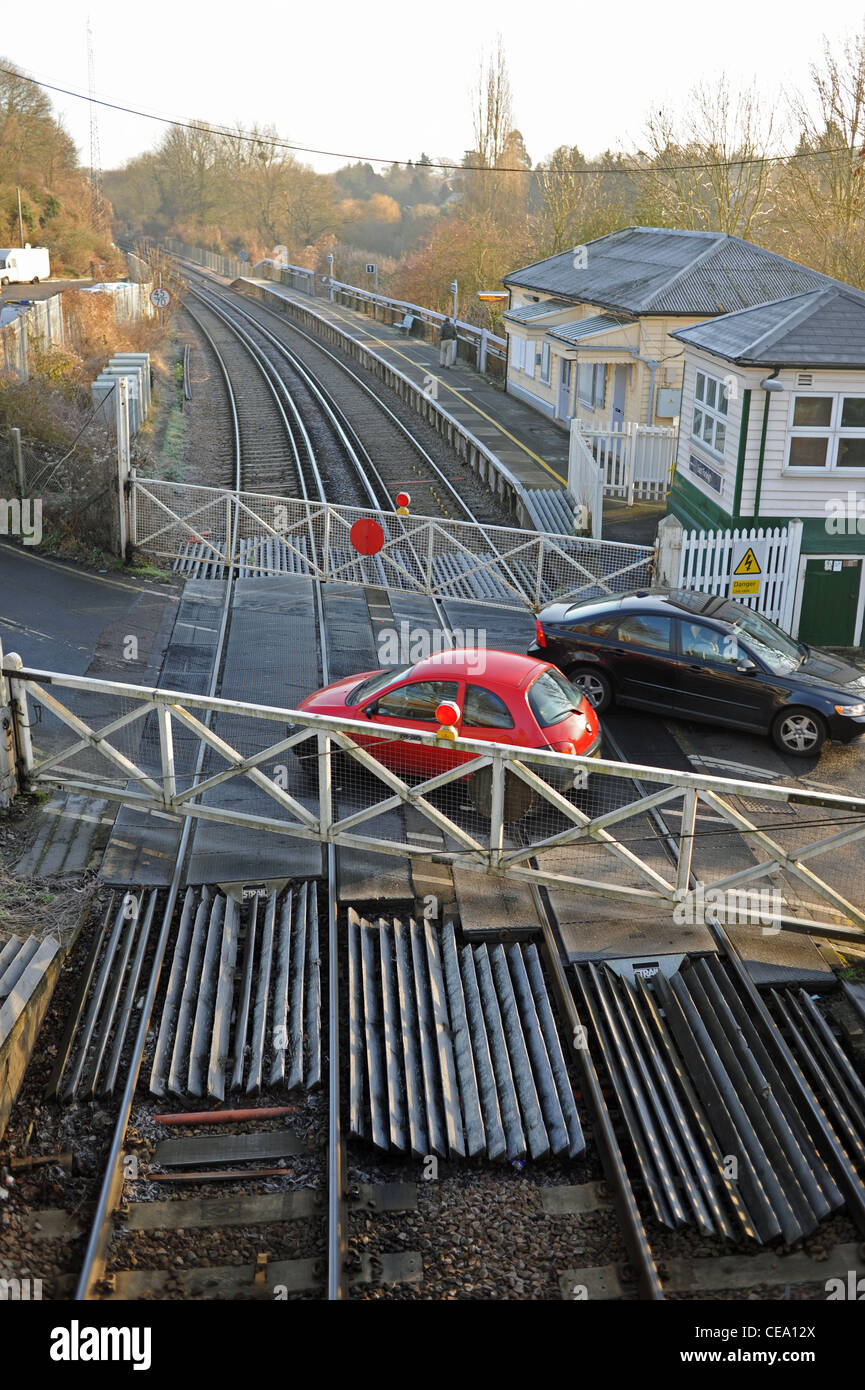 The Old Fashioned Style Railway Line Level Crossing At The Small Village Of East Farleigh In Kent Uk Stock Photo Alamy The Old Fashioned Style Railway Line Level Crossing At The Small Village Of East Farleigh In Kent Uk Stock Photo Alamy