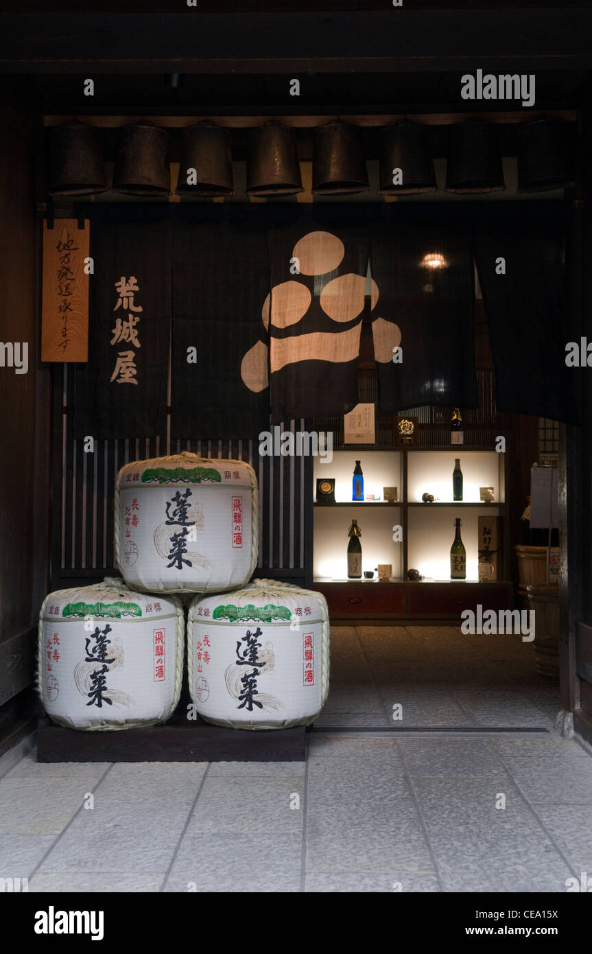 A sake brewery in Hida Furukawa Takayama Japan Stock Photo