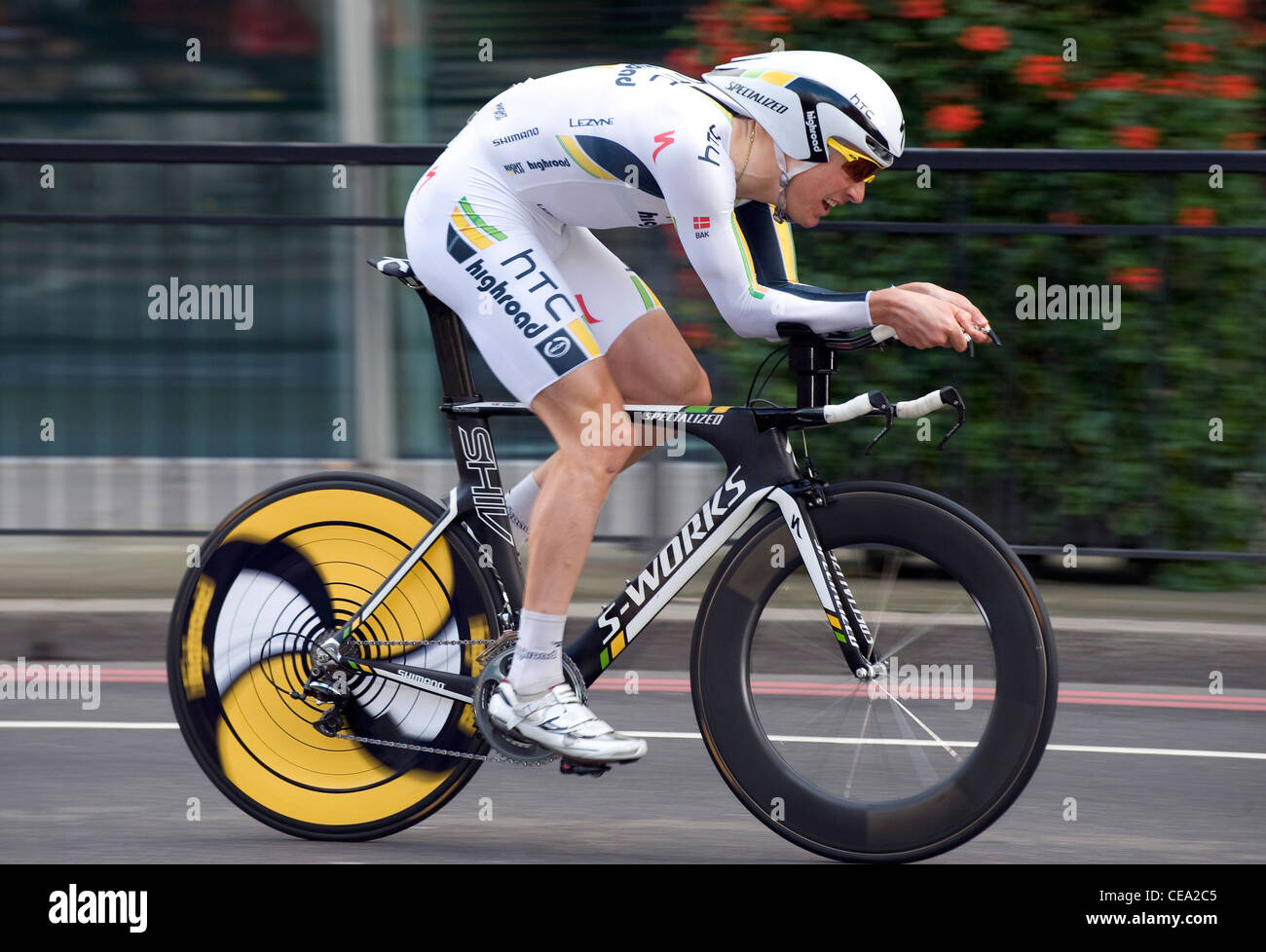 Lars Bak of team HTC Highroad during the time trial of stage 8 of the Tour of Britain 2011 Stock Photo Alamy
