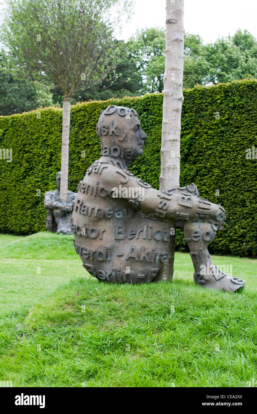 Works of art by Spanish artist Jaume Plensa at the Yorkshire Sculpture