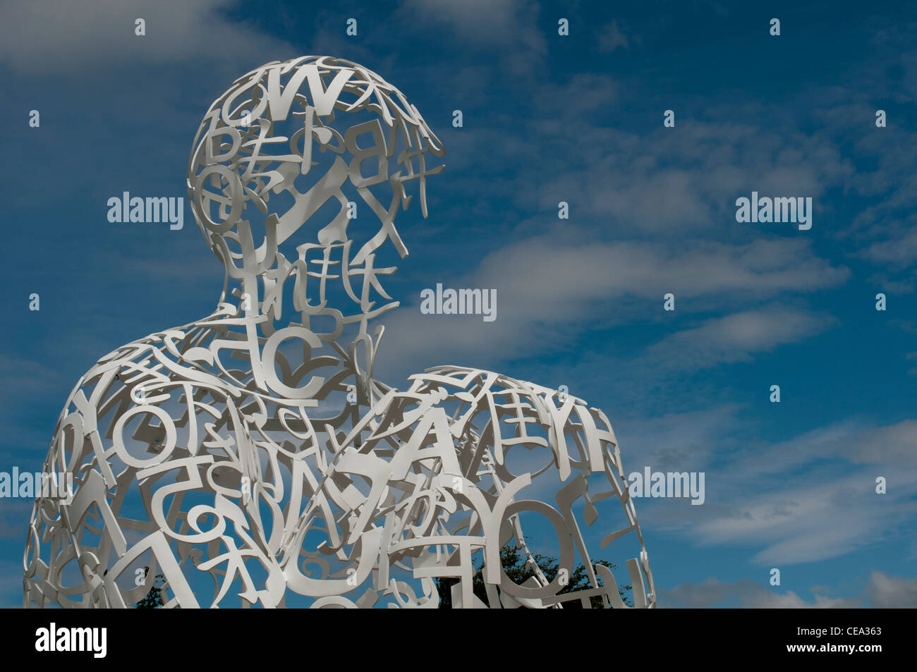 Works of art by Spanish artist Jaume Plensa at the Yorkshire Sculpture