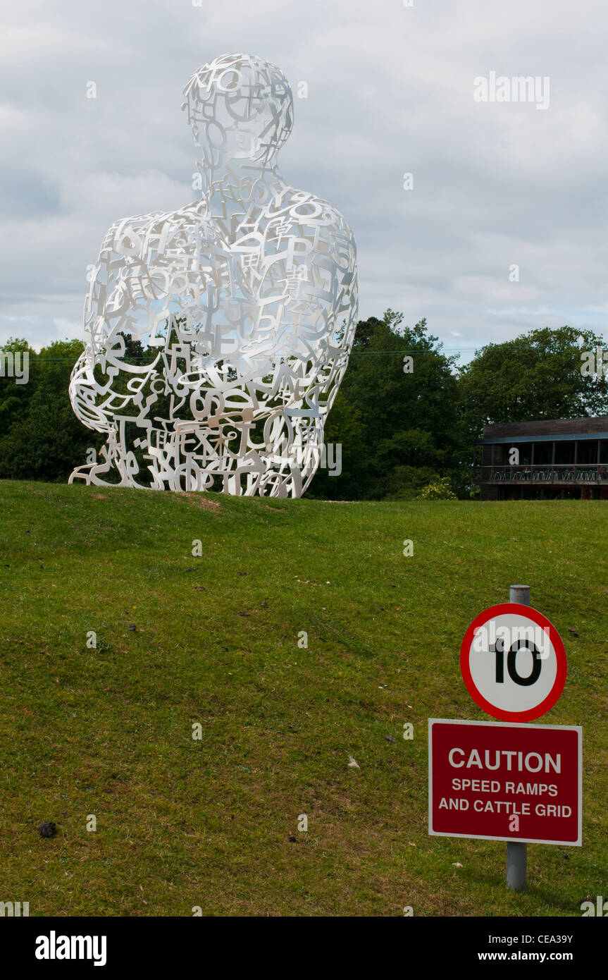 Works of art by Spanish artist Jaume Plensa at the Yorkshire Sculpture