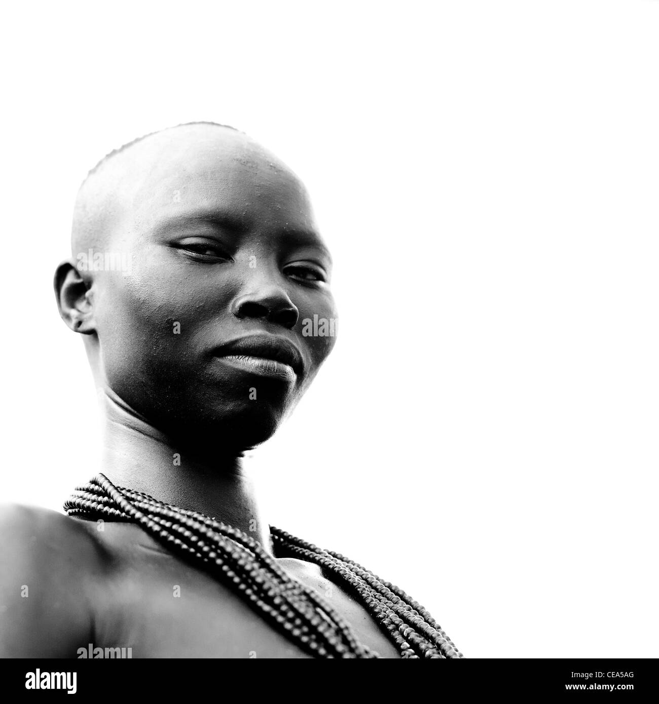 Portrait young karo tribe woman Black and White Stock Photos & Images ...