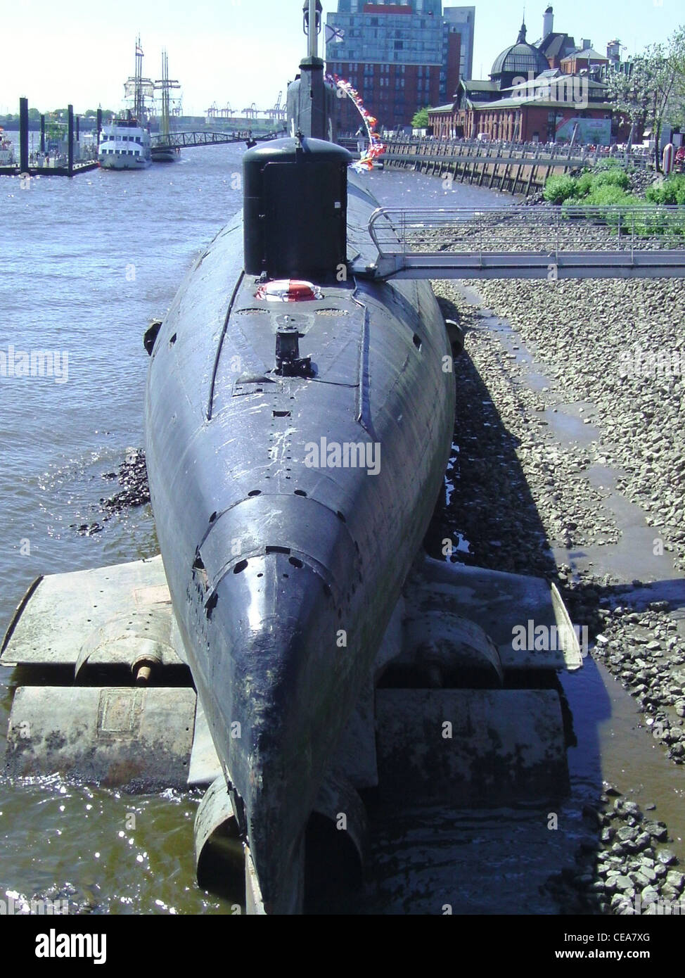 The Russian submarine U-434 as a museum ship in Hamburg Stock Photo - Alamy