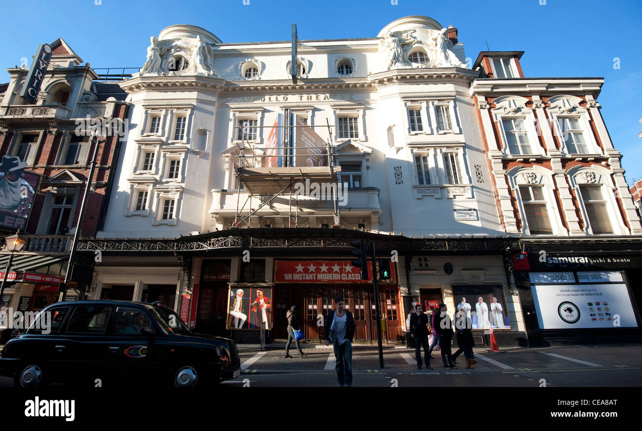 Shaftesbury Avenue, Theatreland London Theatres Stock Photo