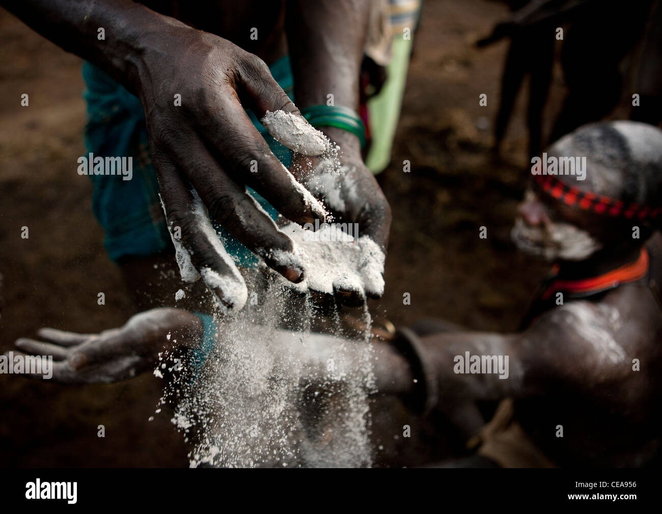 Kael New Year in Bodi tribe, Omo Valley, Ethiopia Stock Photo