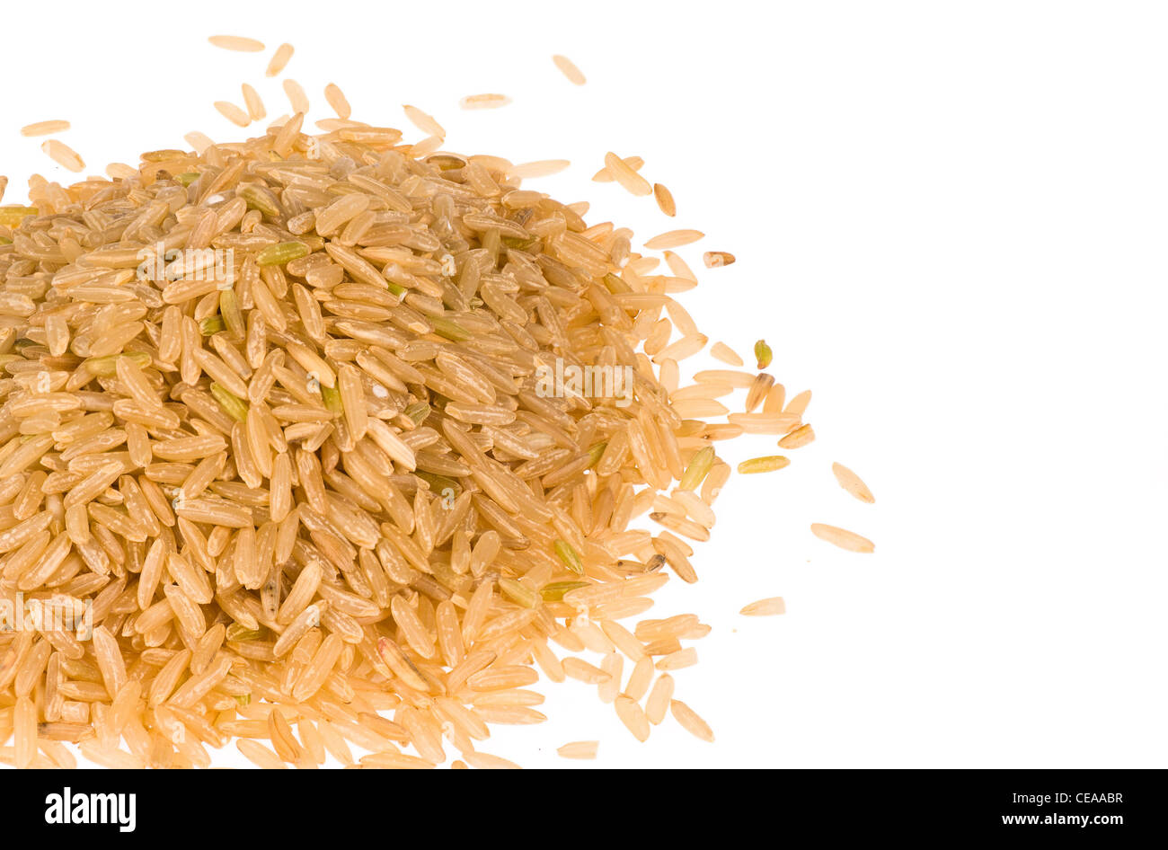 Local Rice Heap A heap of whole rice grains on white Stock Photo - Alamy