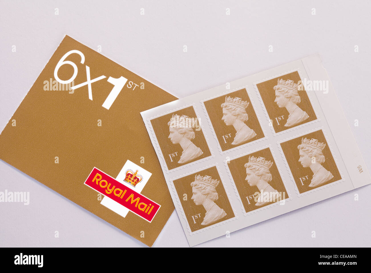 First class 1st class english postage stamps, UK Stock Photo Alamy