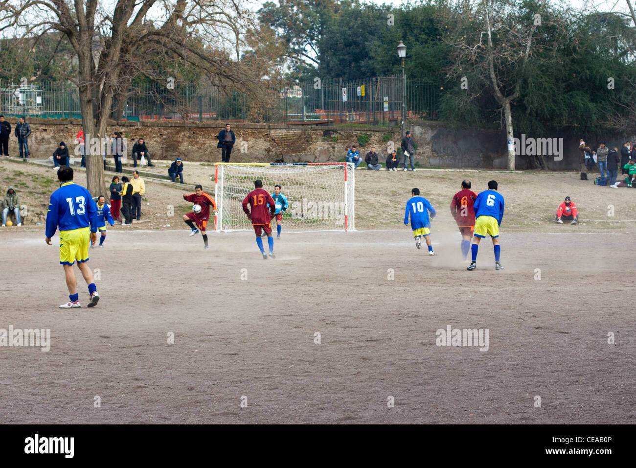 An Italian Local football team in Rome Stock Photo Alamy