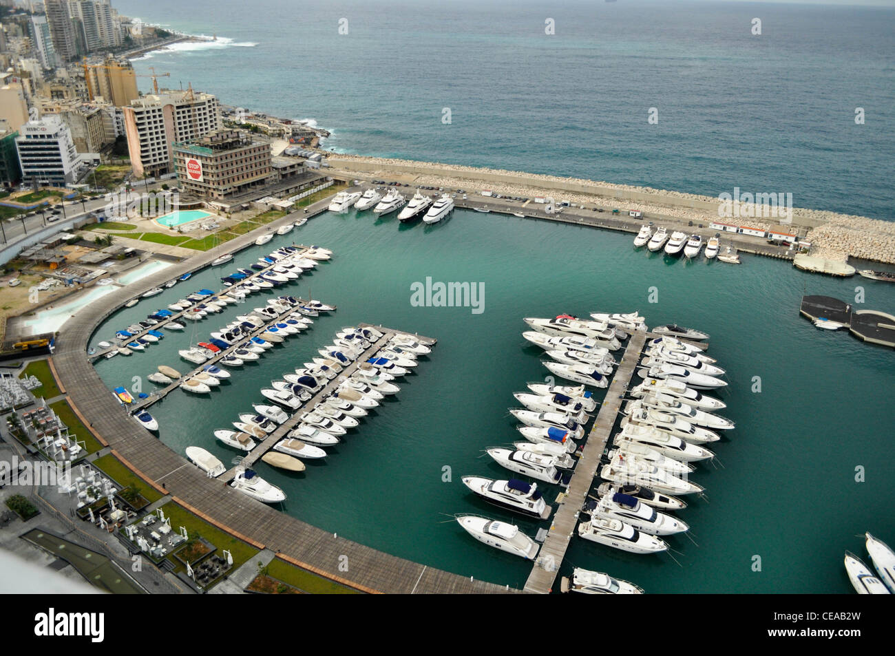St.George Marina in Beirut, seaport Stock Photo