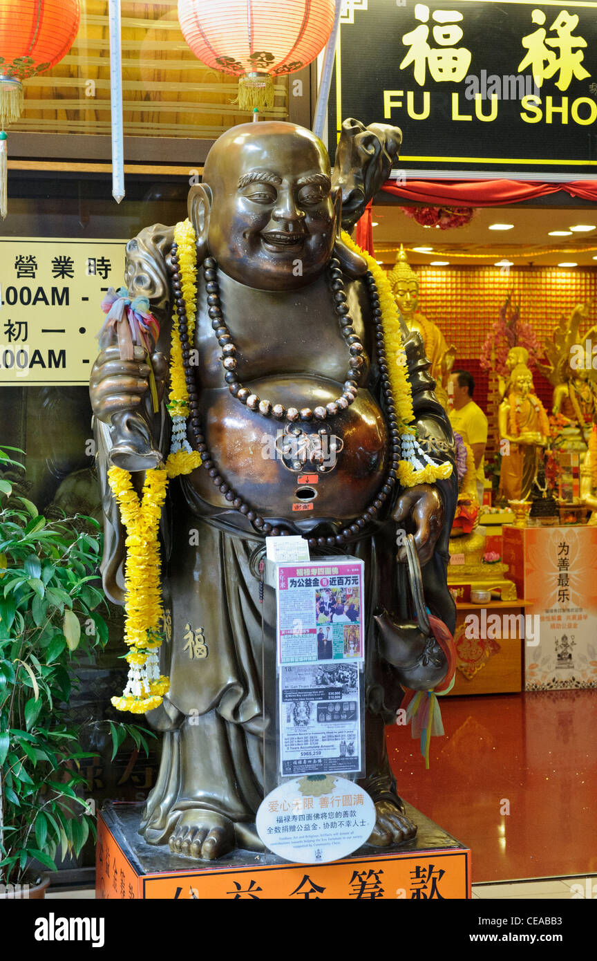 Standing laughing Buddha, Singapore Stock Photo Alamy