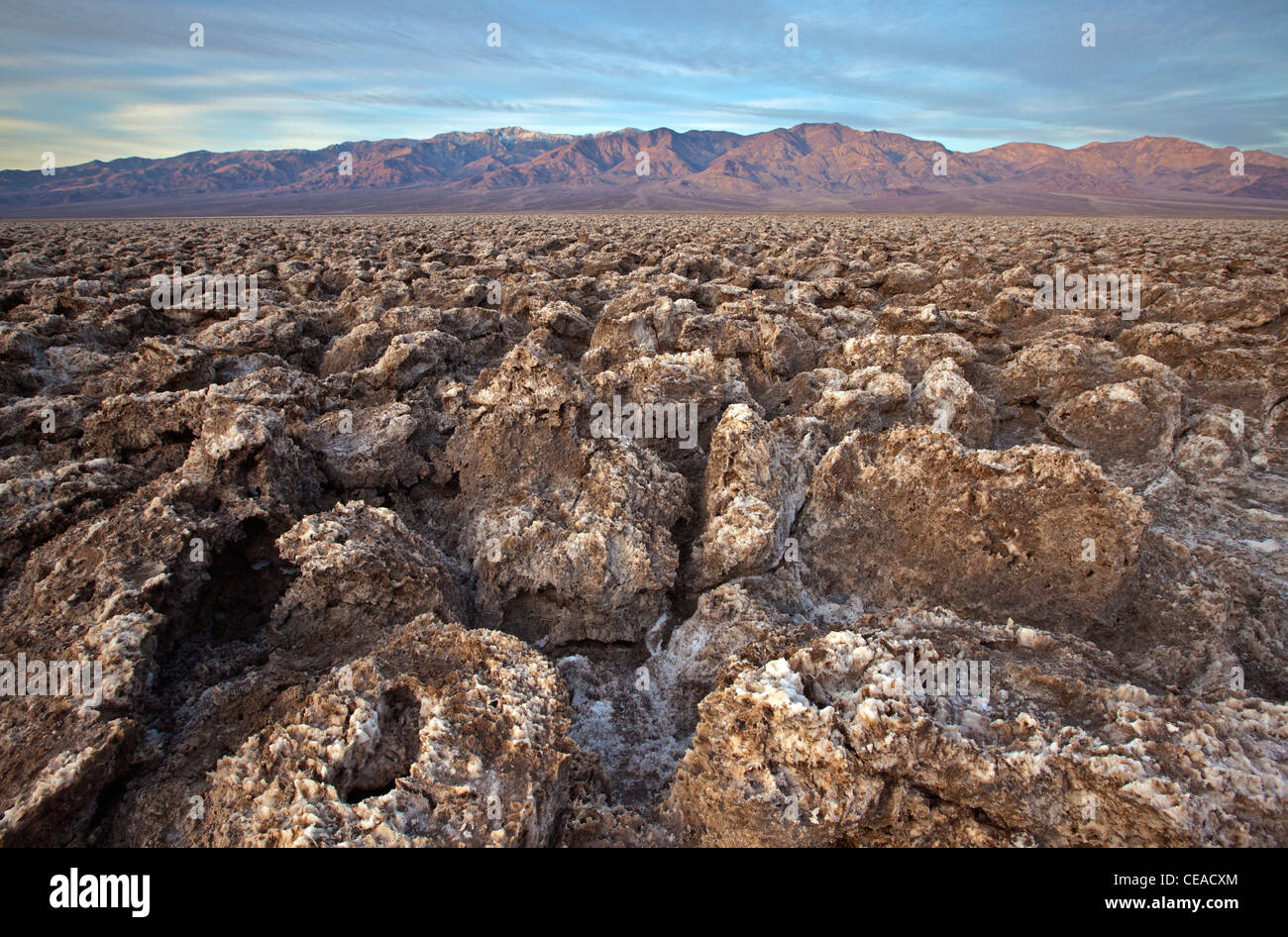 Devil's Golf Course at Death Valley National Park, California, USA Stock Photo