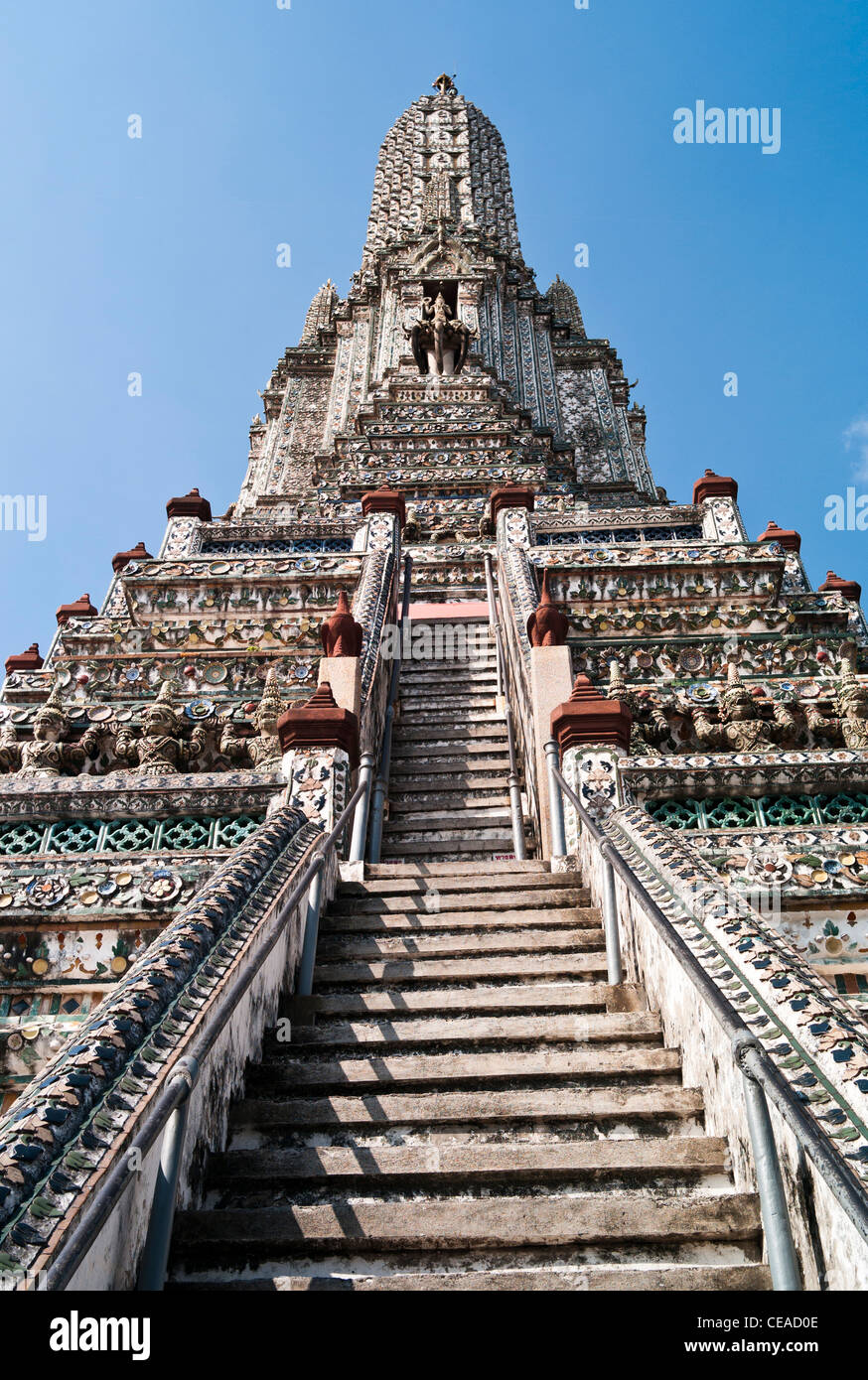 Wat Arun Temple, or the Temple of the Dawn, Bangkok, Thailand. Stock Photo