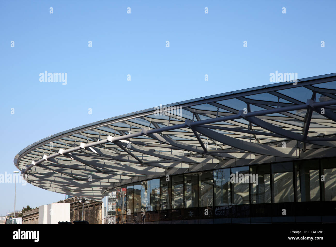 Detail of the new King's Cross station entrance (architect John McAslan ...