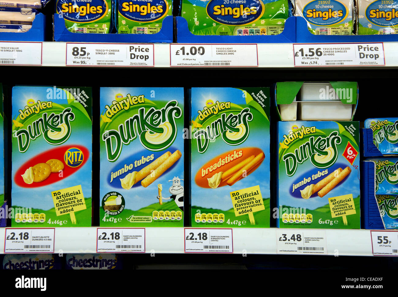 ' Dairylea Dunkers '  processed cheese snacks Stock Photo