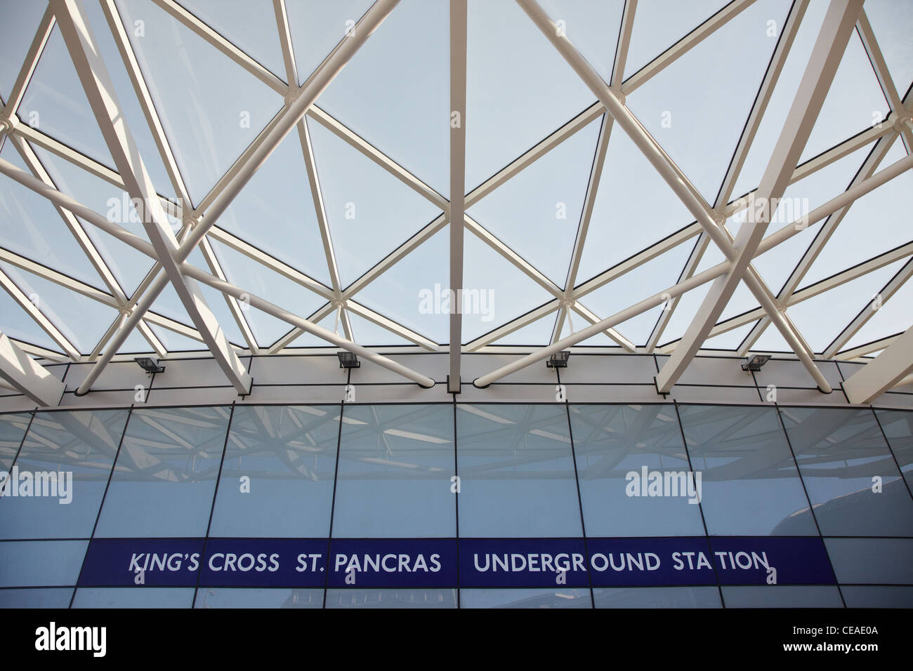 Detail of the new King's Cross station entrance (architect John McAslan and Partners) Stock Photo