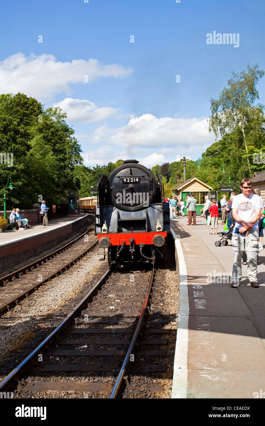 Cock 'o the North approaching Pickering railway station