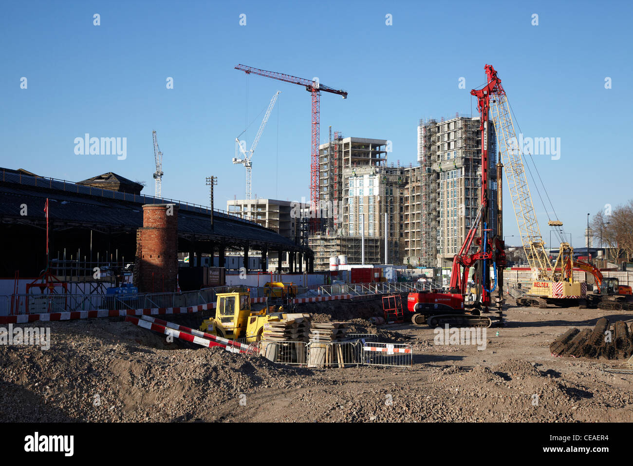 New building development under construction at Kings Cross, London (Feb