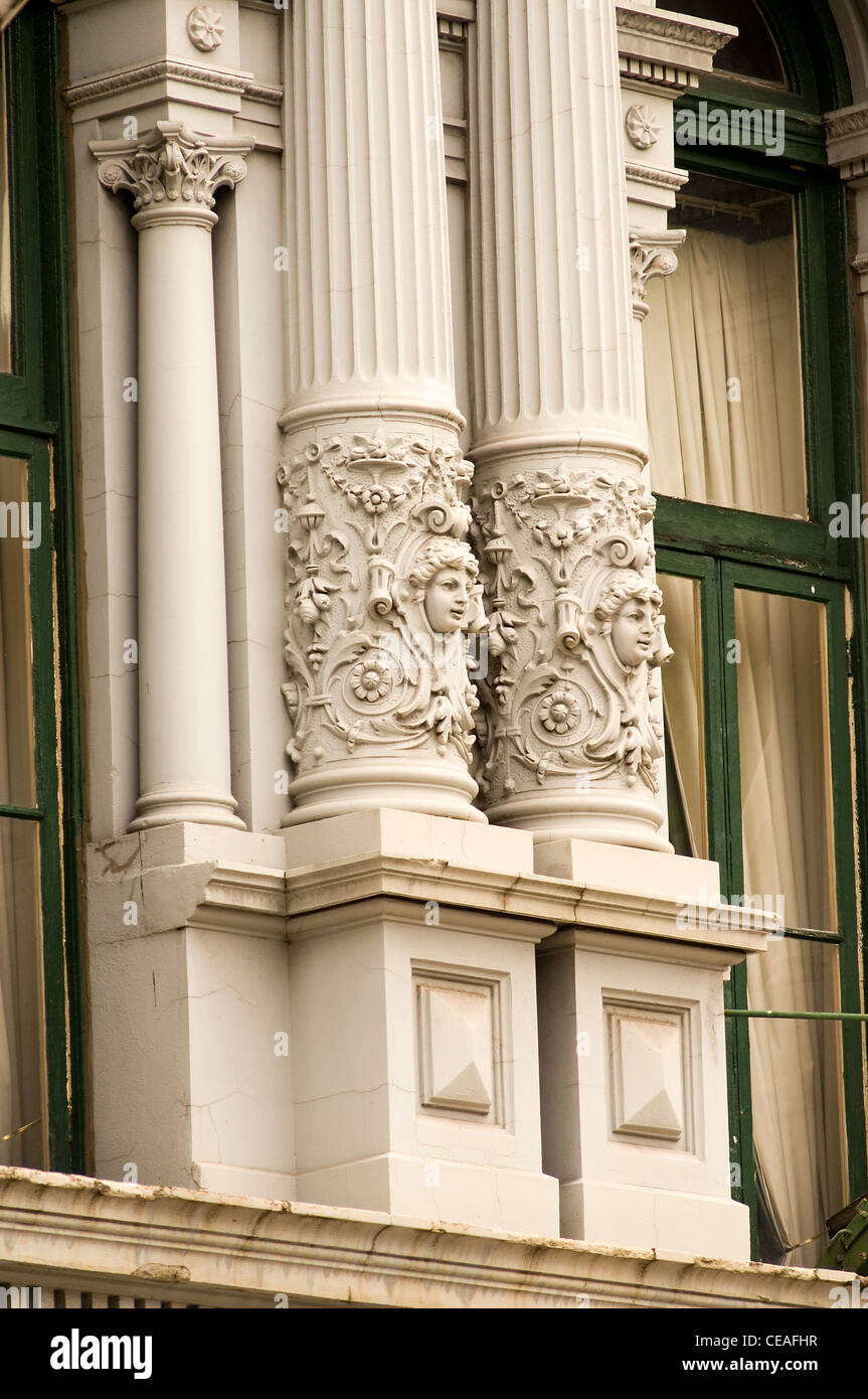 Building detail in Pall Mall. Stock Photo